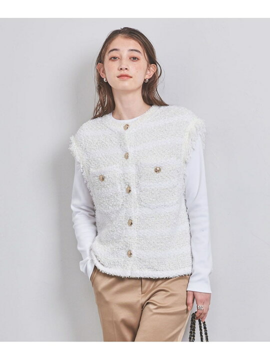 楽天市場】【SALE／80%OFF】ボーダー ミックスツイード ニットベスト 