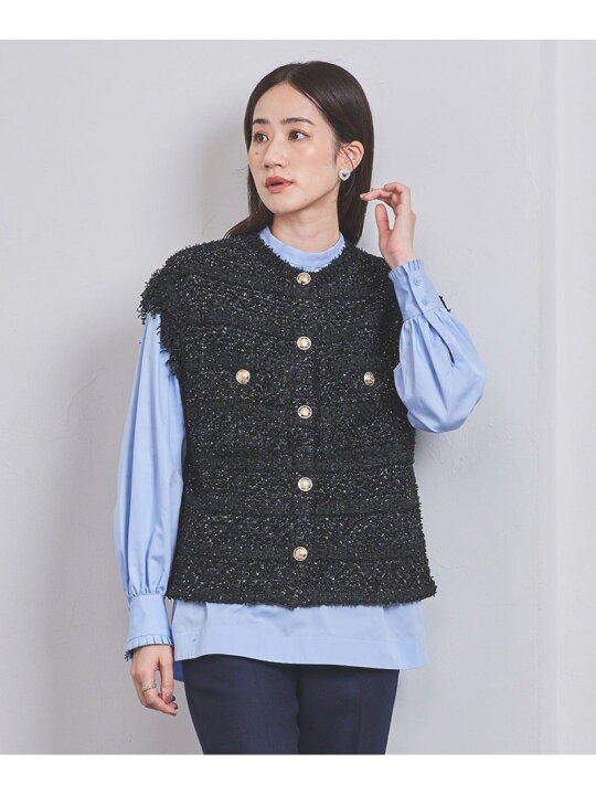 楽天市場】【SALE／60%OFF】ボーダー ミックスツイード ニットベスト 