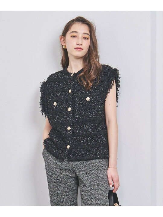 楽天市場】【SALE／60%OFF】ボーダー ミックスツイード ニットベスト 