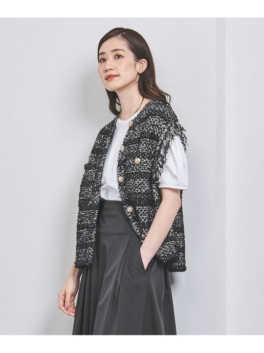 楽天市場】【SALE／60%OFF】ボーダー ミックスツイード ニットベスト 