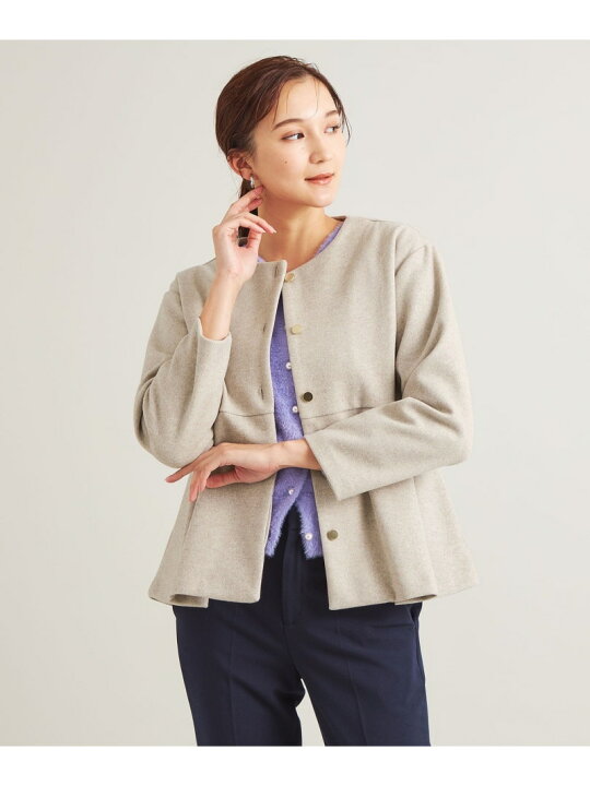 楽天市場】【SALE／50%OFF】ニットメルトン ペプラム ショートコート  