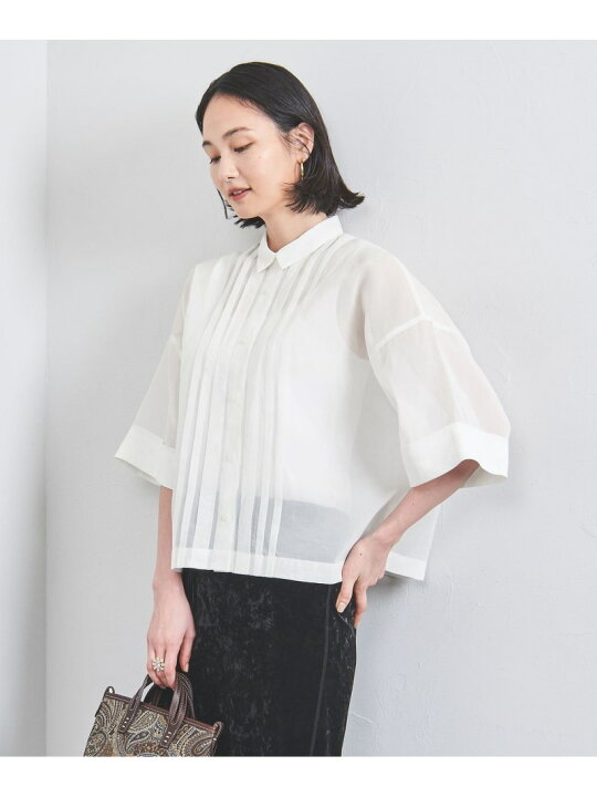楽天市場】【SALE／60%OFF】オーガンジー タック ブラウス UNITED 