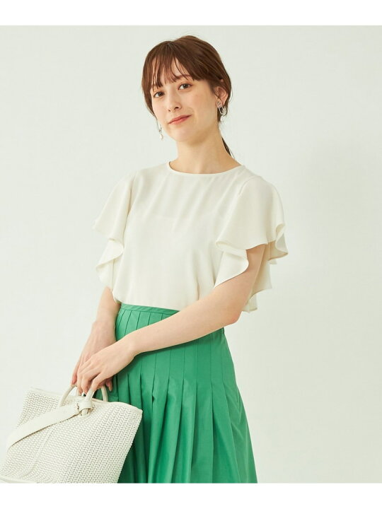 楽天市場】【SALE／50%OFF】フリル スリーブ ブラウス -マシン