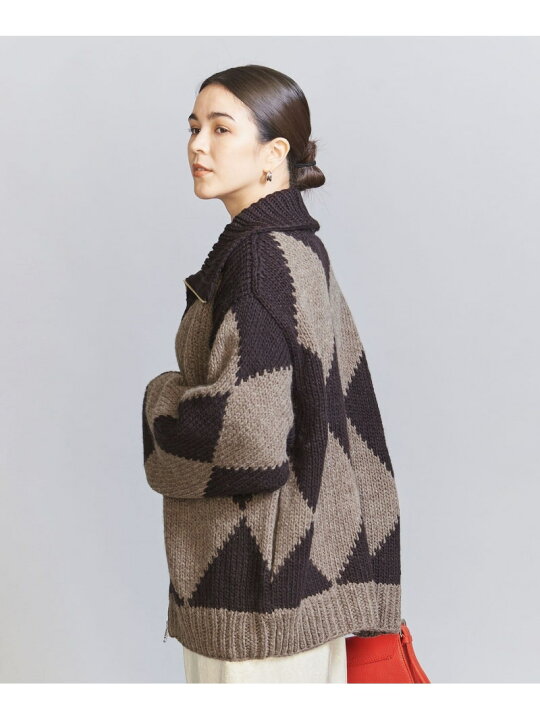 楽天市場】【SALE／80%OFF】ダイヤジャカード ジップニット 