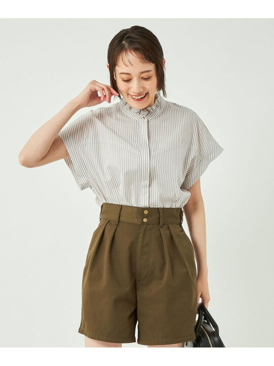 楽天市場】【SALE／70%OFF】フリルネック ノースリーブ ブラウス 