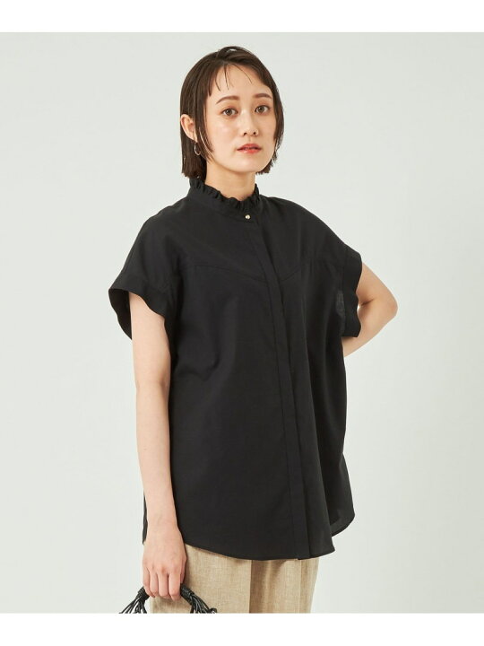 楽天市場】【SALE／70%OFF】フリルネック ノースリーブ ブラウス 