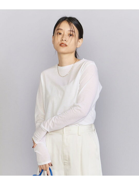 楽天市場】【SALE／80%OFF】BY コットンナイロン天竺 シアー クルー 
