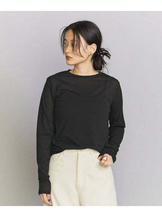楽天市場】【SALE／80%OFF】BY コットンナイロン天竺 シアー クルー