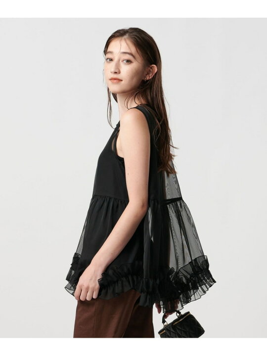 楽天市場】【SALE／30%OFF】シアー オーガンジー フリル ブラウス 