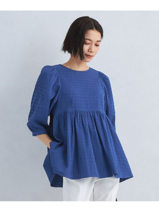 楽天市場】【SALE／80%OFF】シャーリング ジャカード ペプラム 