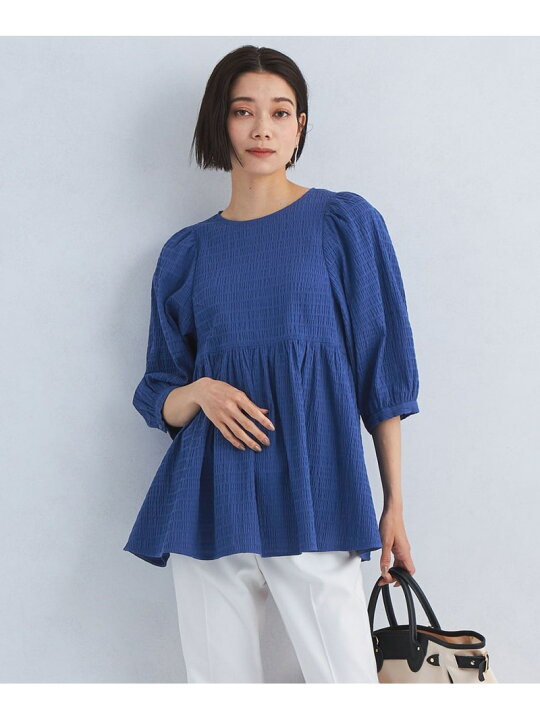 楽天市場】【SALE／80%OFF】シャーリング ジャカード ペプラム 