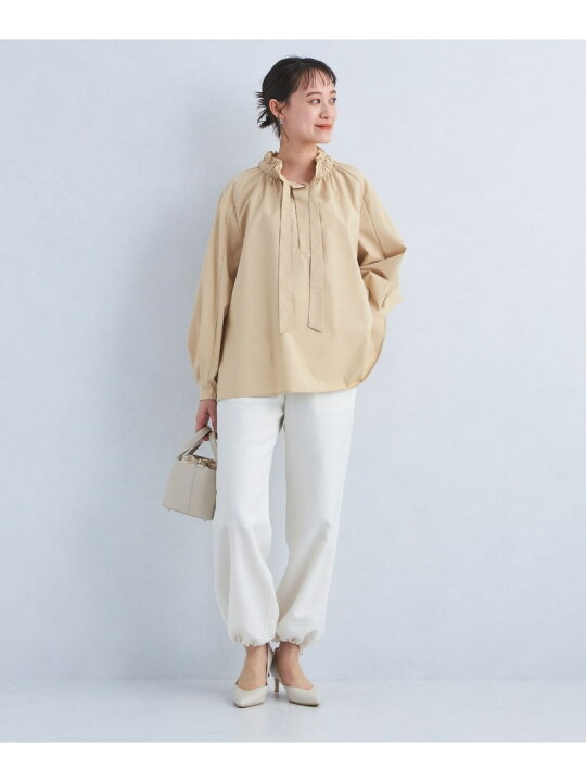 SALE／70%OFF】ブロード フリルカラー ブラウス UNITED ARROWS green 