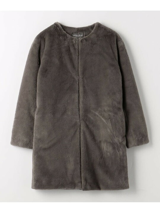 楽天市場】【SALE／70%OFF】フェイクファー ノーカラーコート＜A DAY 