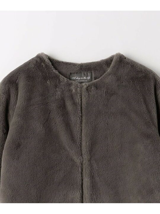 楽天市場】【SALE／50%OFF】フェイクファー ノーカラーコート＜A DAY 