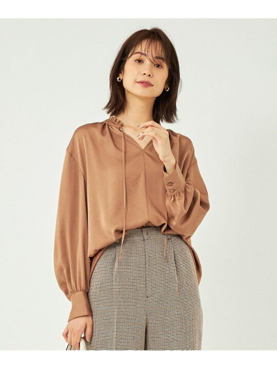 楽天市場】【SALE／70%OFF】P サテン フリルネック スキッパー 