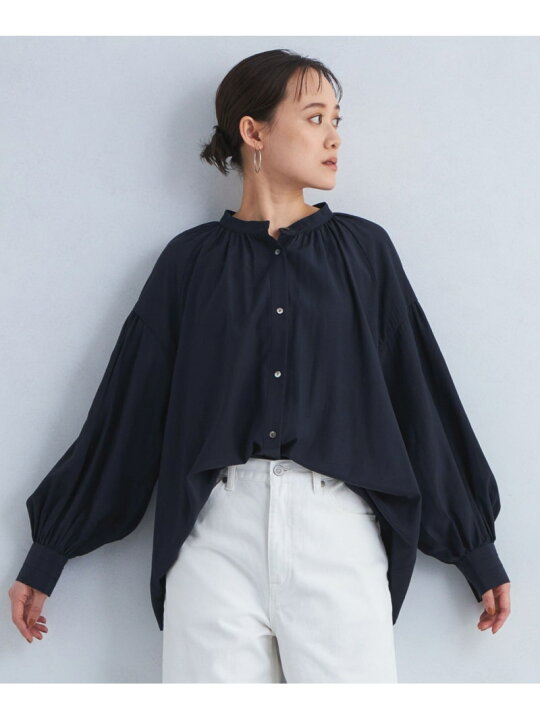 楽天市場】【SALE／50%OFF】バンドカラー ギャザー ブラウス UNITED 