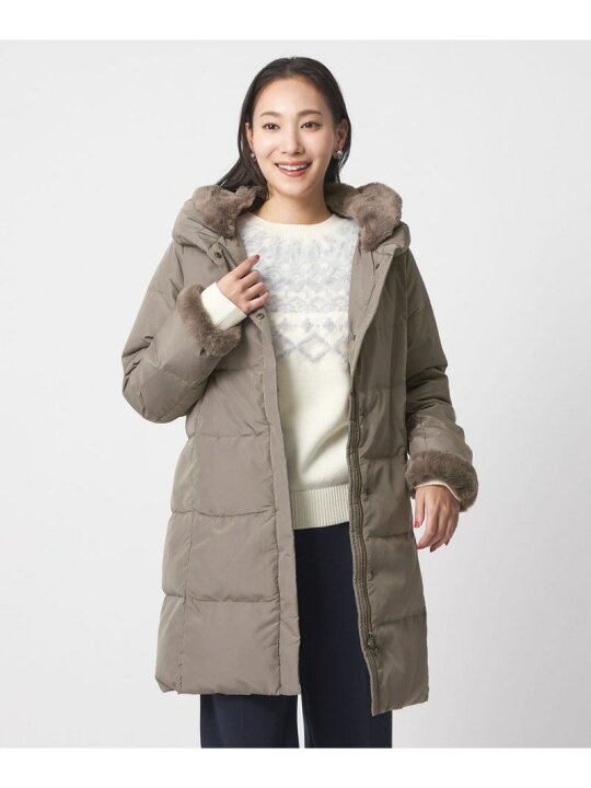 楽天市場】【SALE／30%OFF】フェイクファー ショールカラー ダウン 