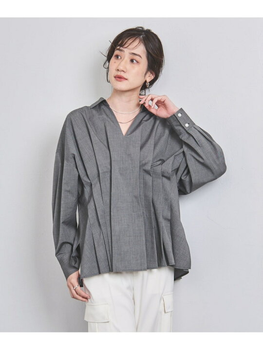 楽天市場】【SALE／50%OFF】タック Vネック シャツブラウス UNITED 