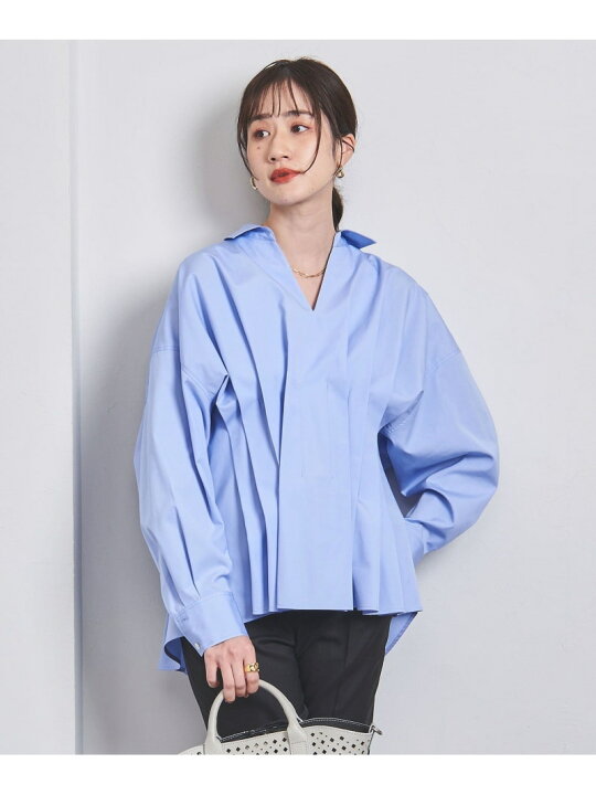 楽天市場】【SALE／50%OFF】タック Vネック シャツブラウス UNITED 