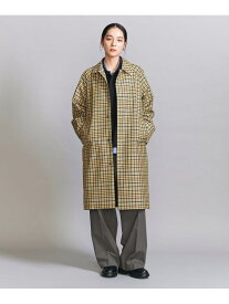 【SALE／70%OFF】ステンカラー チェックコート BEAUTY&YOUTH UNITED ARROWS ユナイテッドアローズ アウトレット ジャケット・アウター ステンカラーコート グレー ベージュ【RBA_E】【送料無料】[Rakuten Fashion]