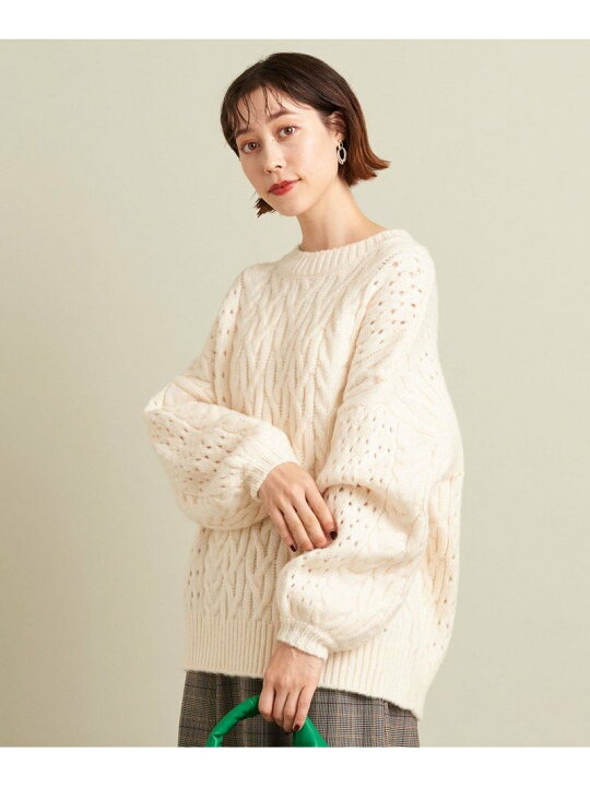 楽天市場】【SALE／85%OFF】BY 透かし編みケーブルニットプルオーバー  
