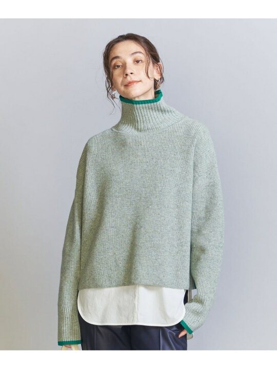 楽天市場】【SALE／30%OFF】カラーネップ ラインタートルネック ニット 