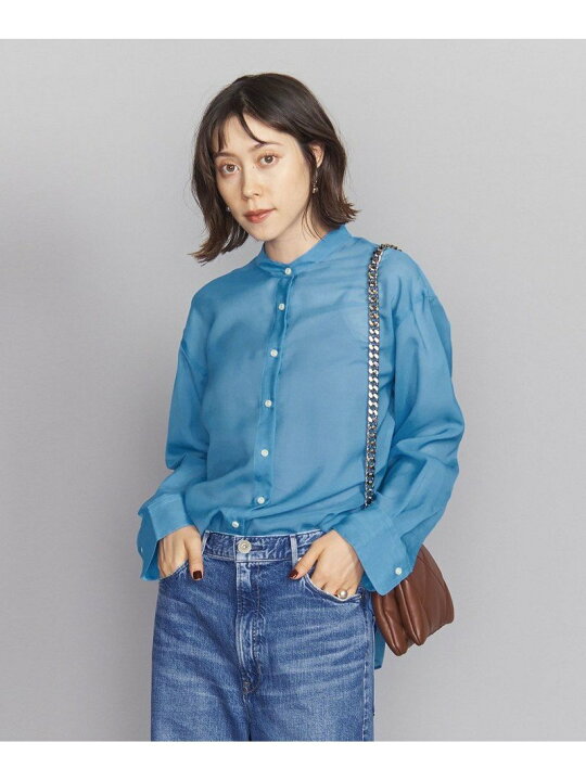 楽天市場】【SALE／75%OFF】ポリエステル バンドカラーシアーシャツ 