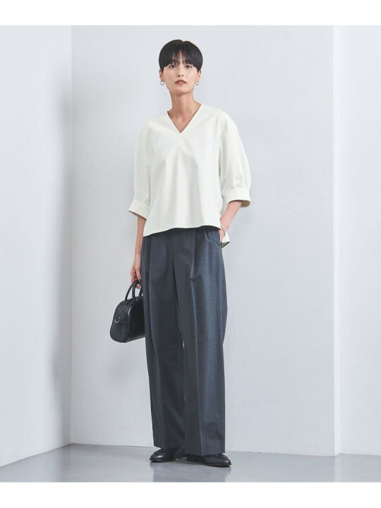 楽天市場】【SALE／50%OFF】Vネック パフスリーブ ブラウス OX UNITED 