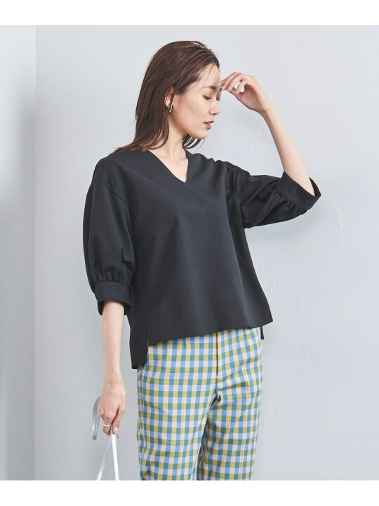 楽天市場】【SALE／50%OFF】Vネック パフスリーブ ブラウス OX UNITED 