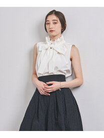 【SALE／30%OFF】ギャザー フリル リボン ノースリーブ ブラウス UNITED ARROWS ユナイテッドアローズ アウトレット トップス シャツ・ブラウス ホワイト ブラック ネイビー【RBA_E】【送料無料】[Rakuten Fashion]