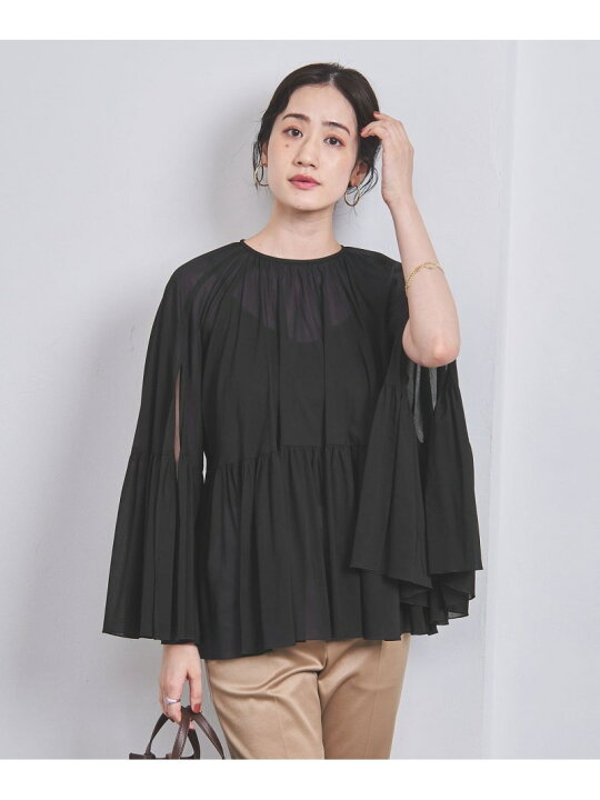 楽天市場】【SALE／70%OFF】シアー ケープ スリーブ ブラウス UNITED 