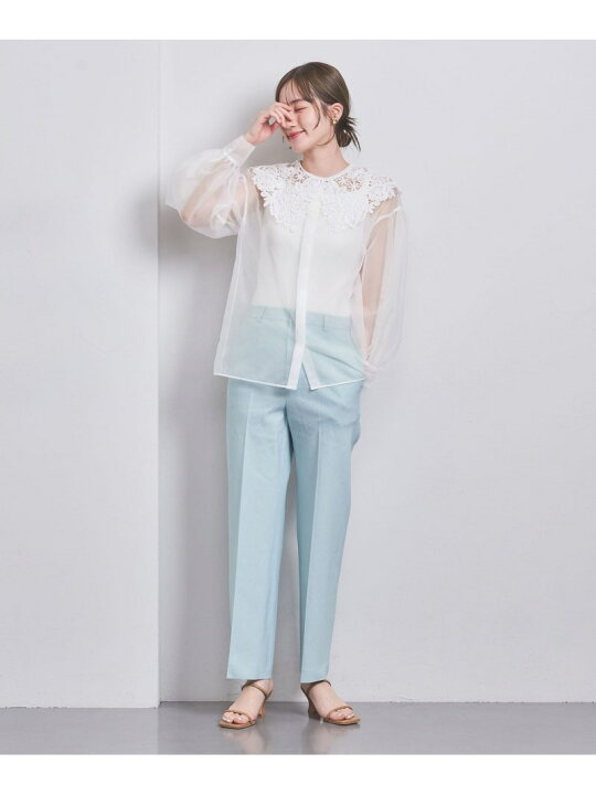 楽天市場】【SALE／80%OFF】レースカラー オーガンジー ブラウス 