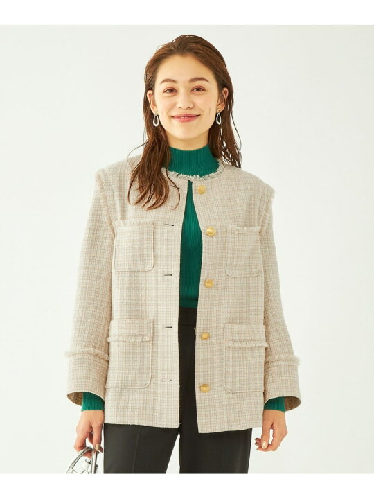 楽天市場】【SALE／70%OFF】ツイード 2WAY ジレ ジャケット UNITED 
