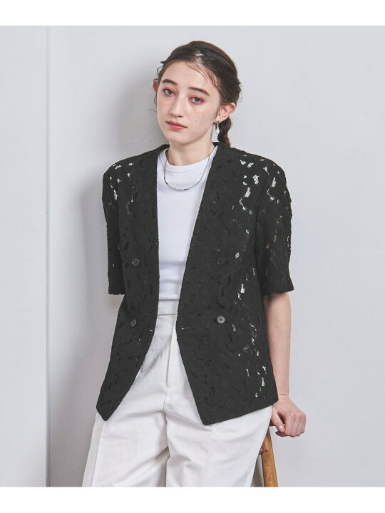 楽天市場】【SALE／70%OFF】レース ショートスリーブ ジャケット 