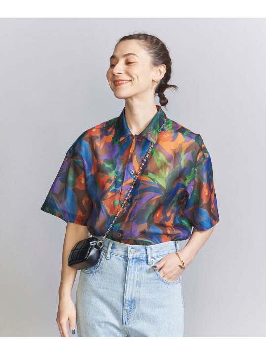楽天市場】【SALE／50%OFF】フラワープリントショートスリーブシャツ 