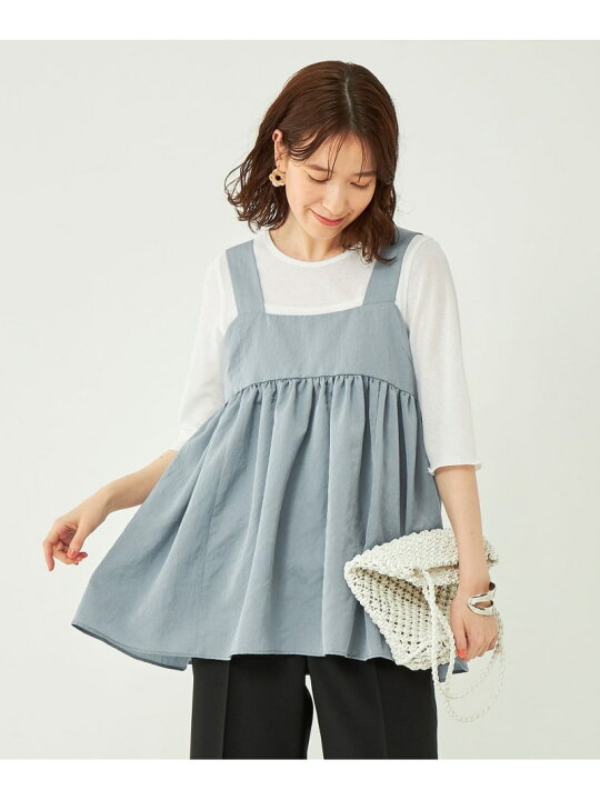 【SALE／30%OFF】ダブルクロス ビスチェ UNITED ARROWS ユナイテッドアローズ アウトレット トップス その他のトップス グレー ネイビー【RBA_E】【送料無料】[Rakuten Fashion]