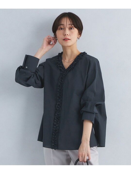楽天市場】【SALE／50%OFF】タックフリル Vネック ブラウス UNITED 