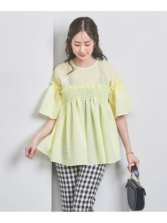 楽天市場】【SALE／60%OFF】エアリージャカード シャーリング フレア 