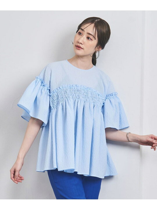 楽天市場】【SALE／60%OFF】エアリージャカード シャーリング フレア 
