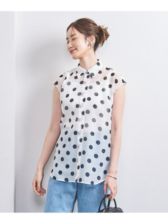 楽天市場】【SALE／50%OFF】オーガンジー プリント ノースリーブ 