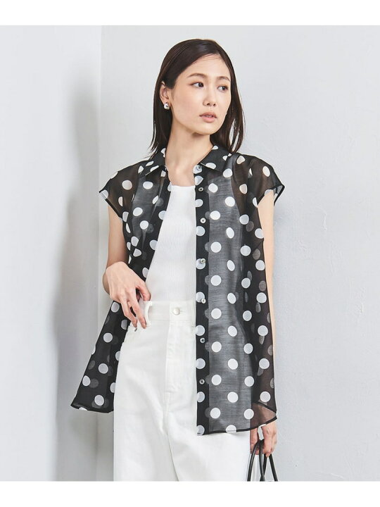 楽天市場】【SALE／50%OFF】オーガンジー プリント ノースリーブ 
