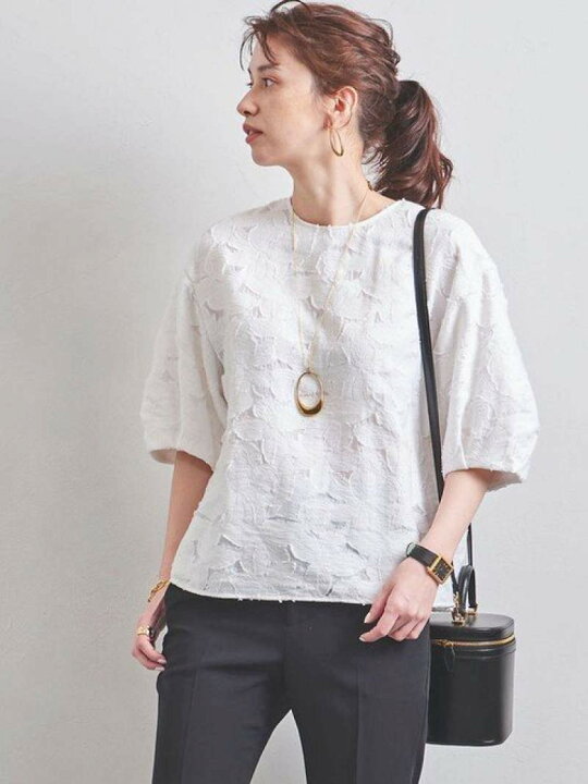 楽天市場】【SALE／80%OFF】UBCS カットジャカード 5分袖 ブラウス 