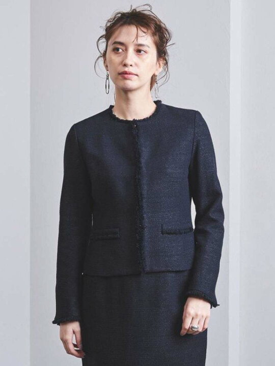 楽天市場】【SALE／80%OFF】UPCS ラメツイード ノーカラージャケット 