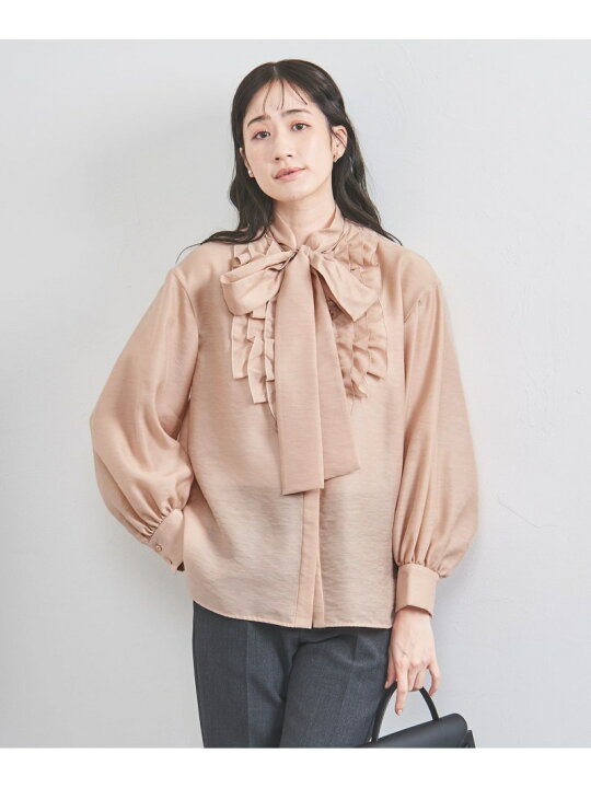 楽天市場】【SALE／70%OFF】オーガンジー フリル&ボウタイ ブラウス 