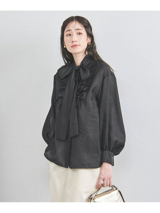 楽天市場】【SALE／70%OFF】オーガンジー フリル&ボウタイ ブラウス 