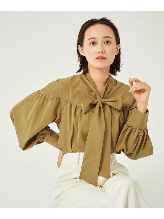楽天市場】【SALE／70%OFF】ヨーク ギャザー ボウタイ ブラウス 