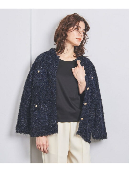 楽天市場】【SALE／70%OFF】ツイード メタルボタン カーディガン  