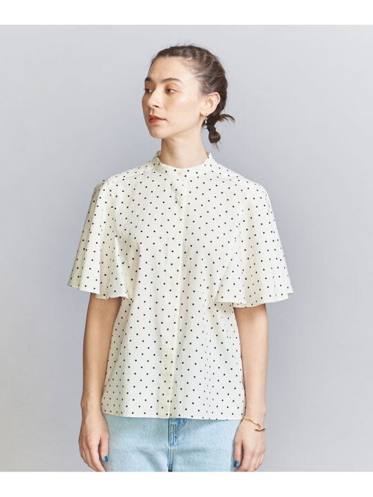 楽天市場】【SALE／60%OFF】ドット&フラワーフレアスリーブブラウス 2 