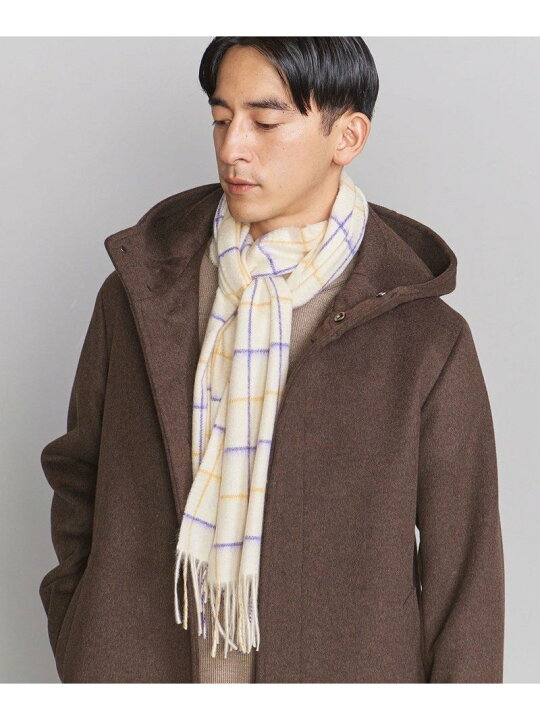 楽天市場 Sale 70 Off By ウィンドウペン カシミヤ マフラー Beauty Youth United Arrows ユナイテッドアローズ アウトレット ファッション雑貨 マフラー ストール ネックウォーマー ブラウン ホワイト ネイビー Rba E Rakuten Fashion United Arrows Ltd