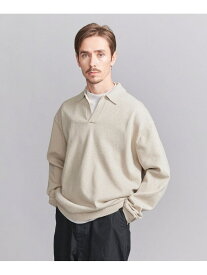 【SALE／40%OFF】ブークレ コットン スキッパー ニット -ウォッシャブル- BEAUTY&YOUTH UNITED ARROWS ユナイテッドアローズ アウトレット トップス ニット グレー ホワイト【RBA_E】【送料無料】[Rakuten Fashion]